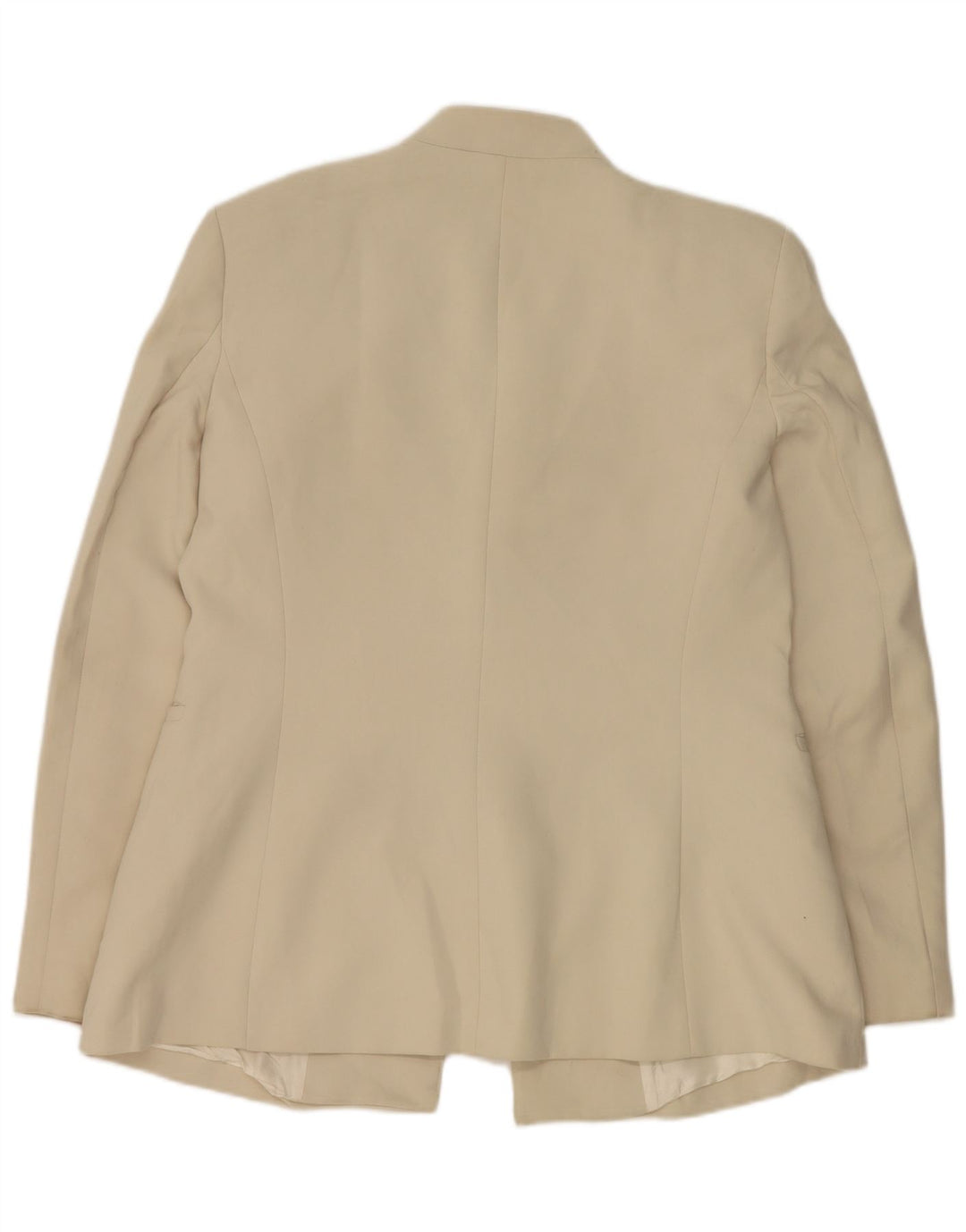 Zara Dame Blazer Jacket UK 18 XL Beige Polyester