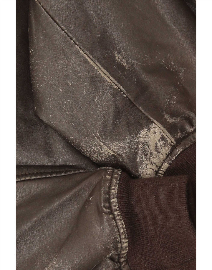 Vintage herre læderjakke UK 42 XL Brun