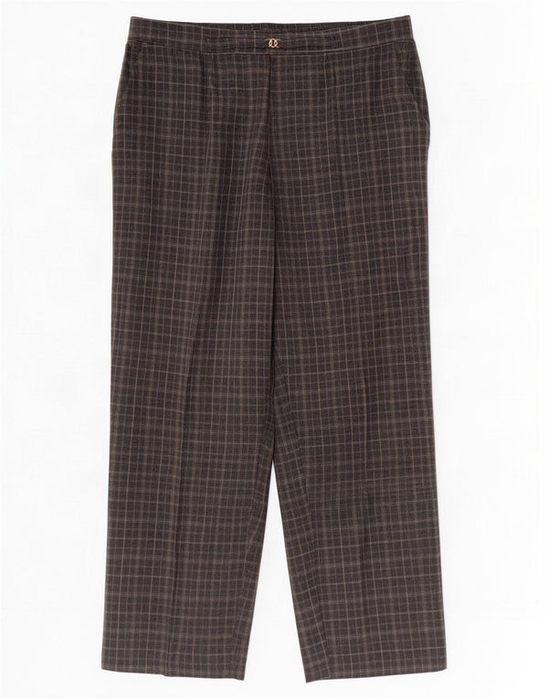 Marks & Spencer Kvinder Højtaljede Casual Bukser UK 18 XL W34 L27 Sort
