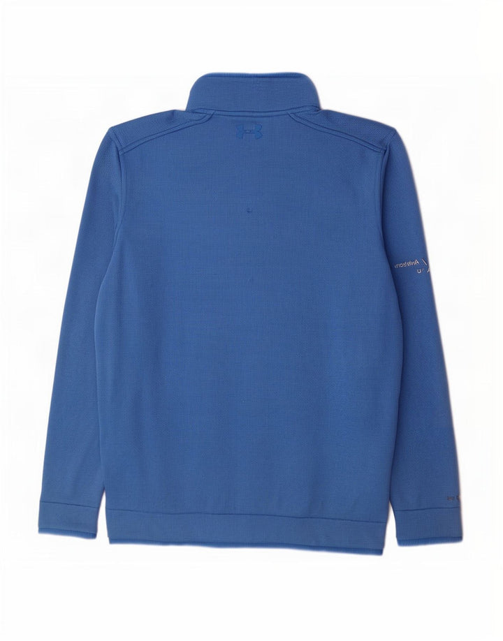 Under Armour Herre Zip Neck Sweatshirt Jumper Medium Blue Polyester