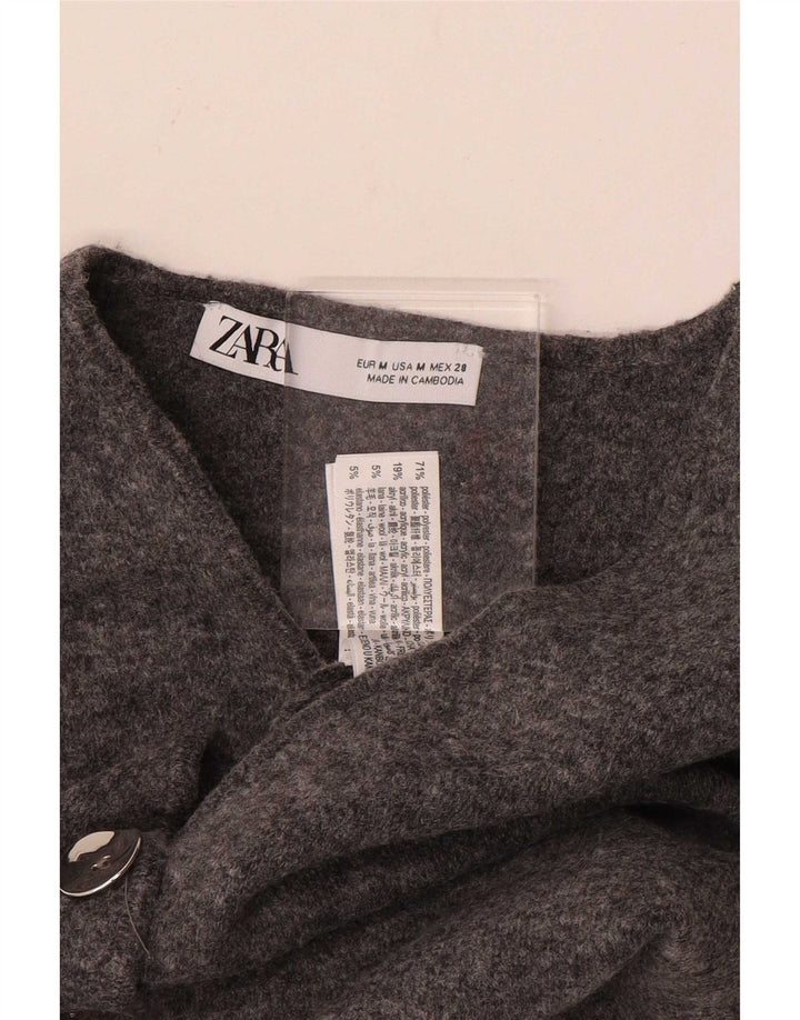 Zara Damestrik vest UK 12 Medium Grey Polyester