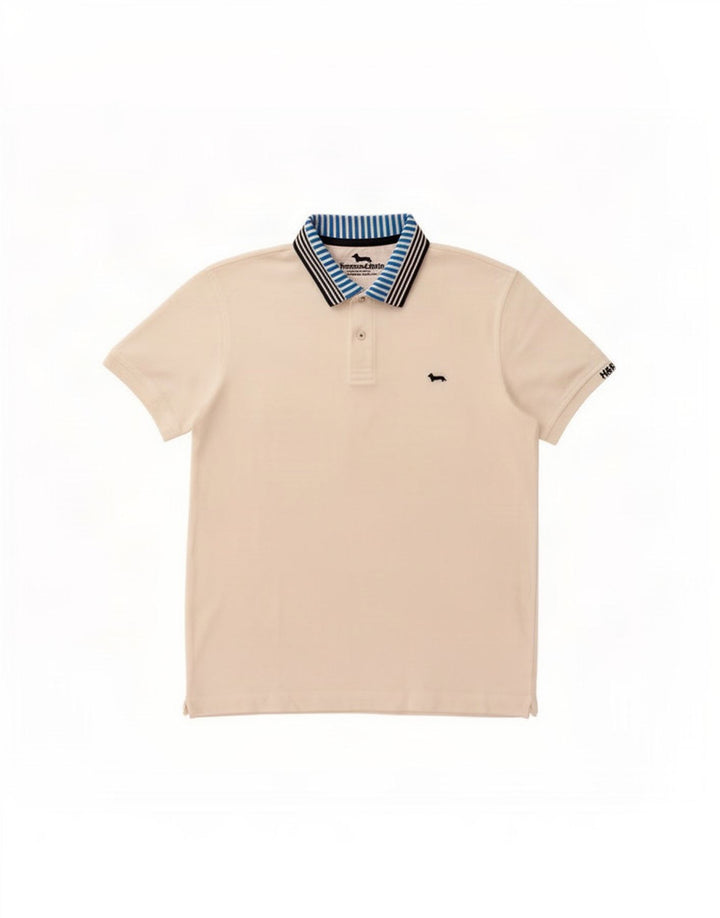 Harmont & Blaine Herre Regular Fit Rugby Polo Shirt Lille hvid stribet