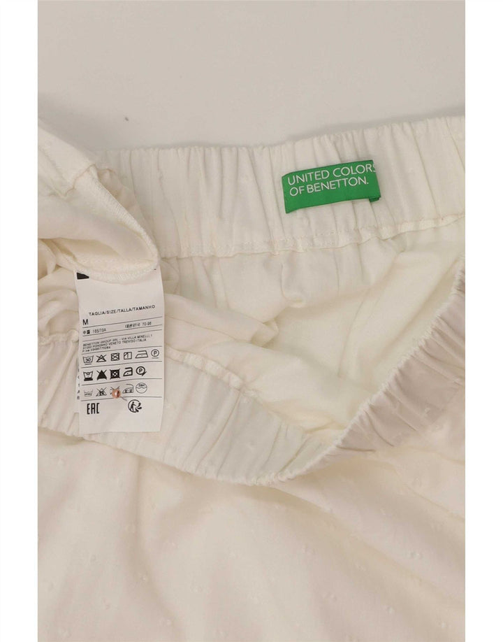 Benetton Dame A-Line nederdel Medium W30 Hvid Bomuld