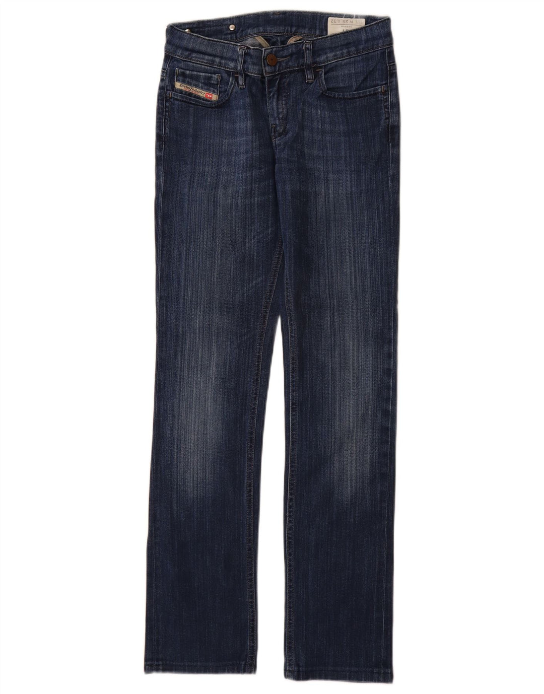 DIESEL Dame Liv Straight Jeans W25 L29 Blå Bomuld