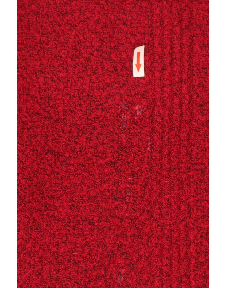 Marks & Spencer Dame Boat Neck Jumper Sweater UK 14 Medium Red Flecked