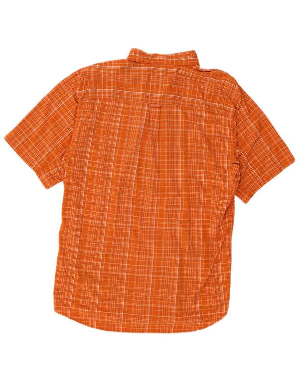 Columbia Herre Titanium Kortærmet Shirt XL Orange Ternet Nylon