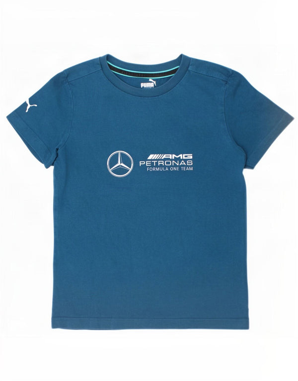 Puma drenge grafisk t-shirt top 9-10 år blå bomuld