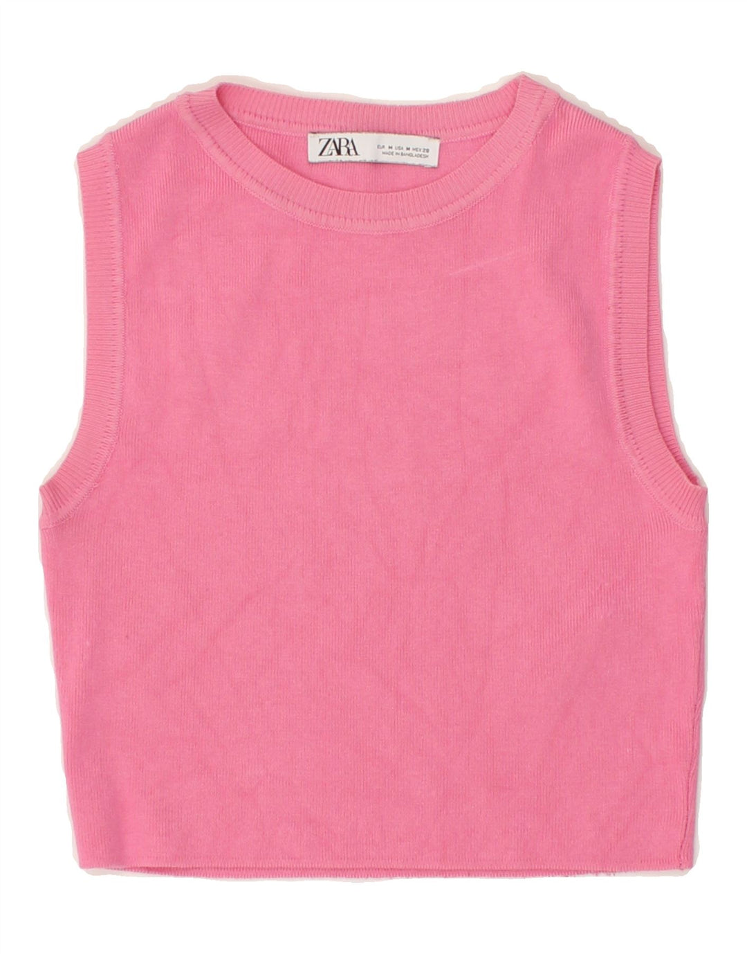 ZARA Girls Vest Tank Top 5-6 Years Medium Pink Viscose Vintage Zara and Second-Hand Zara from Messina Hembry 