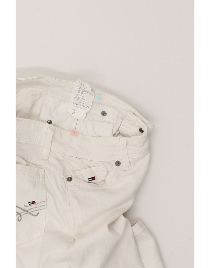 TOMMY HILFIGER Womens Slim Jeans W26 L34 White Cotton Vintage Tommy Hilfiger and Second-Hand Tommy Hilfiger from Messina Hembry 