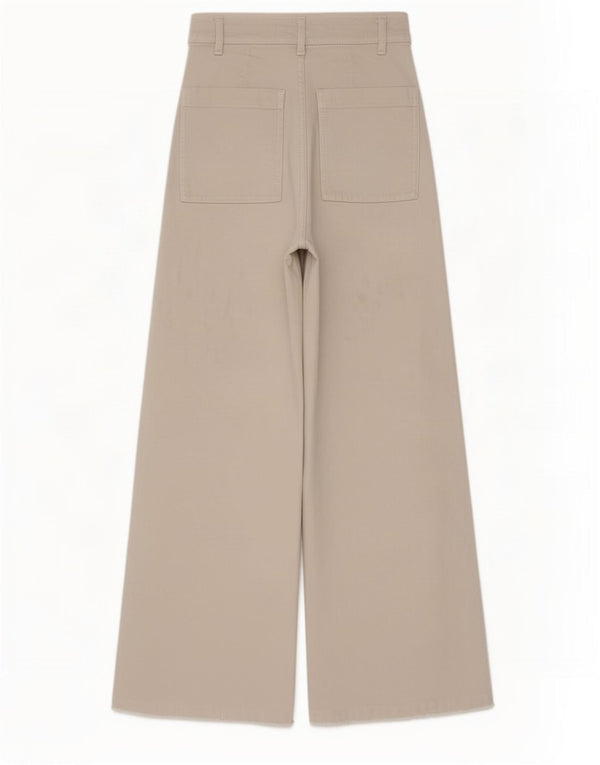 Zara Dame Jeans med brede ben EU 34 2XS W24 L28 Beige