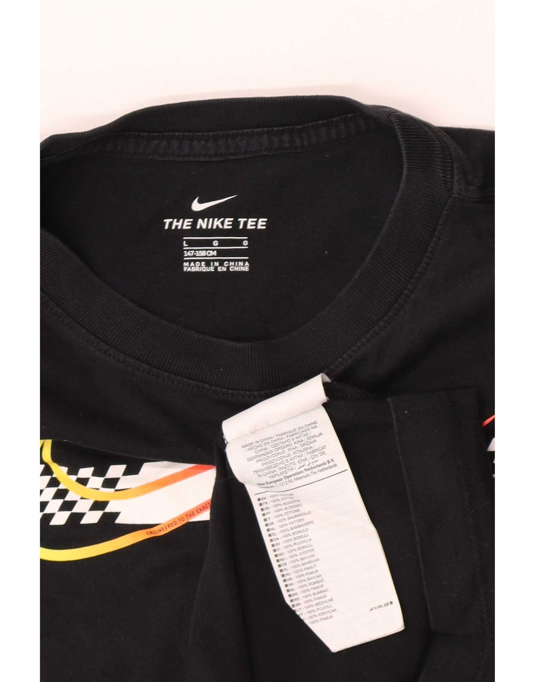 Nike drenge grafisk t-shirt top 11-12 år sort bomuld