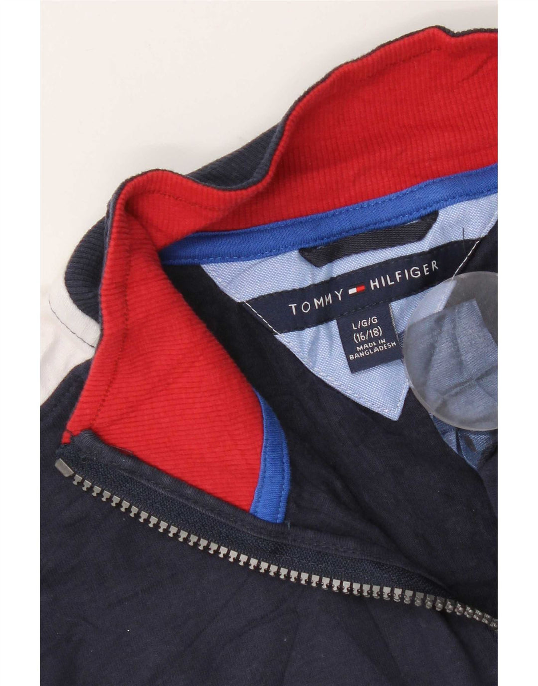 Tommy Hilfiger Boys Sweatshirt Jumper 15-16 år Large Navy Blue