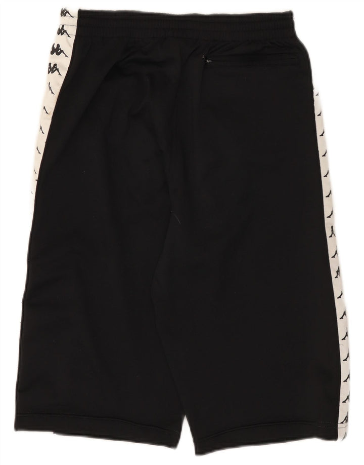 KAPPA Grafiske sportsshorts til mænd Small Black Colourblock Polyester