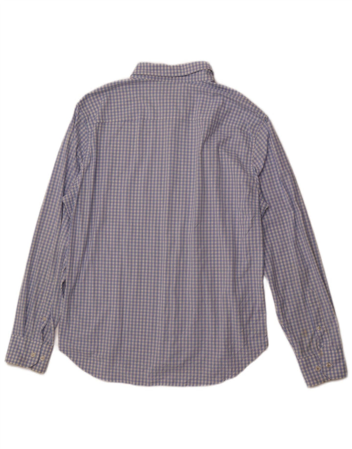 BONOBOS Herre Athletic Fit skjorte Stor blå Gingham Nylon