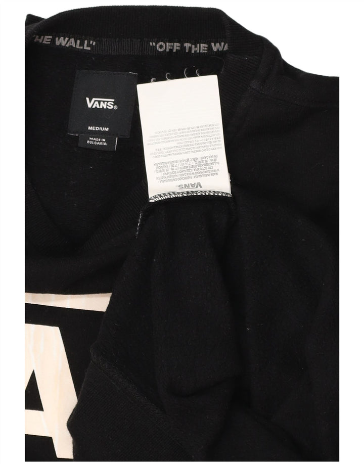 Vans Herre Grafisk Sweatshirt Jumper Medium Sort Bomuld