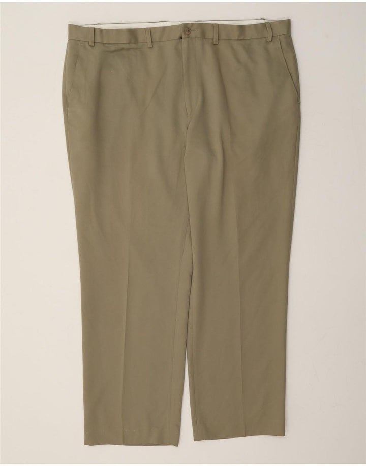 Marks & Spencer Herre Lige Chinobukser W44 L31 Beige Polyester