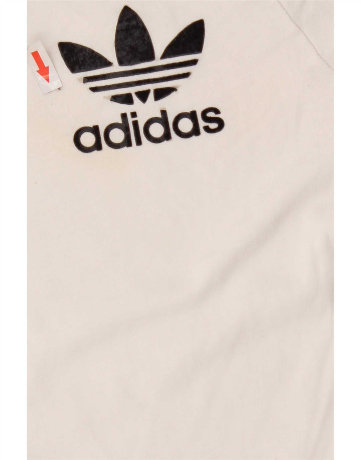 Adidas Herre T-Shirt Top Medium White Colourblock Bomuld
