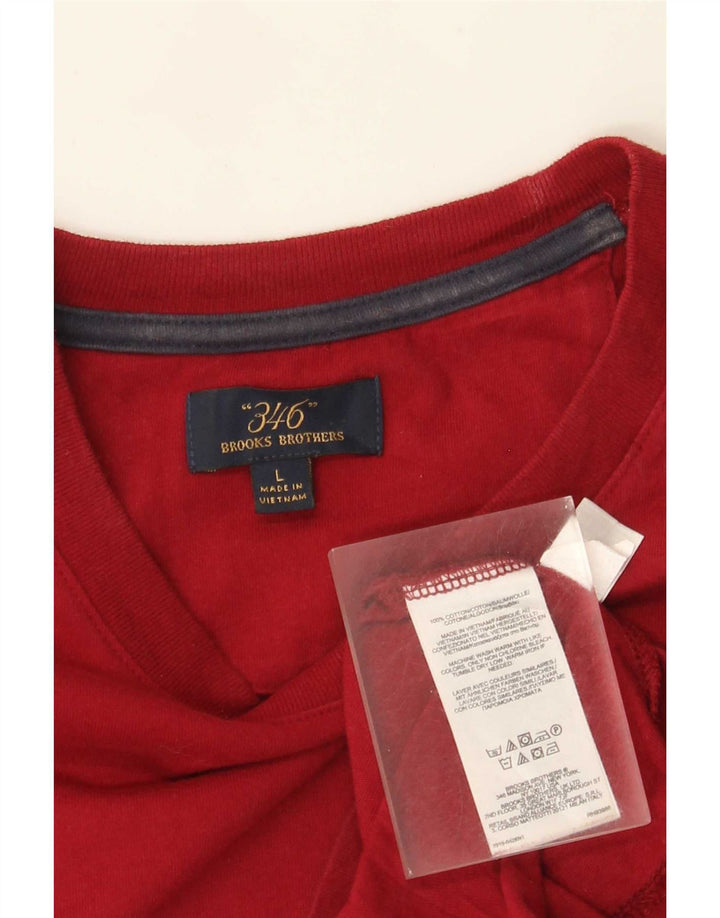 Brooks Brothers Herre Regular Fit Top Langærmet Stor Rød Bomuld