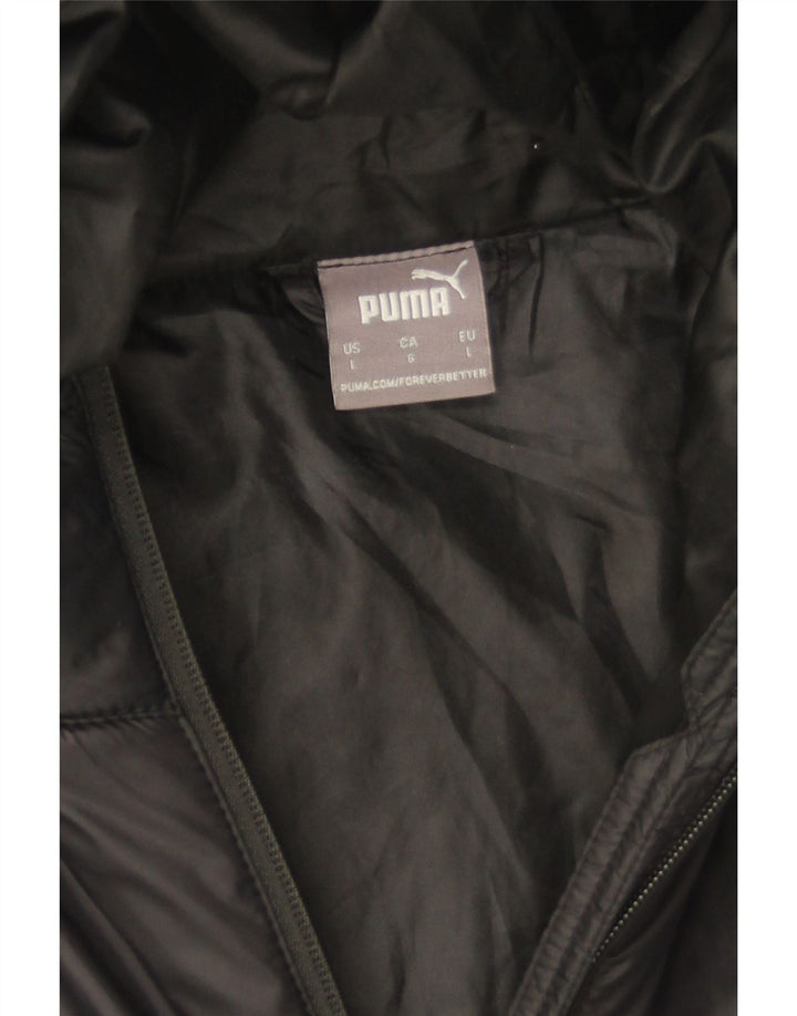 Puma Herre hættepolstret jakke UK 40 Large Grå Polyester