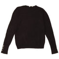 Zara Dame Jumper Sweater UK 8 Small Black Viscose