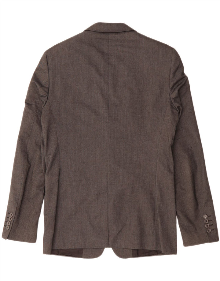 Zara Herre 2-knaps blazerjakke EU 48 Medium Grå Viscose
