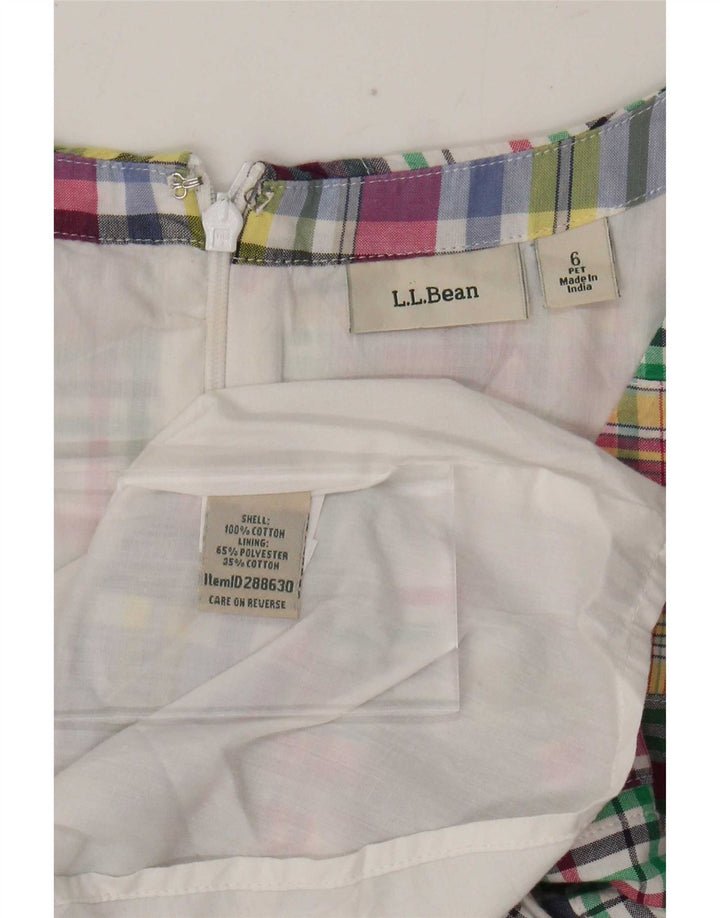 L.L.Bean Dame Ærmeløs Skede Kjole US 6 Medium Flerfarvet Patchwork