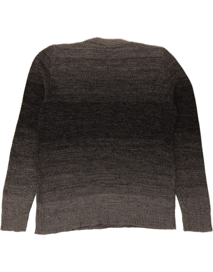 JACK & JONES Mens Crew Neck Jumper Sweater Large Grey Colourblock Cotton Vintage Jack & Jones and Second-Hand Jack & Jones from Messina Hembry 