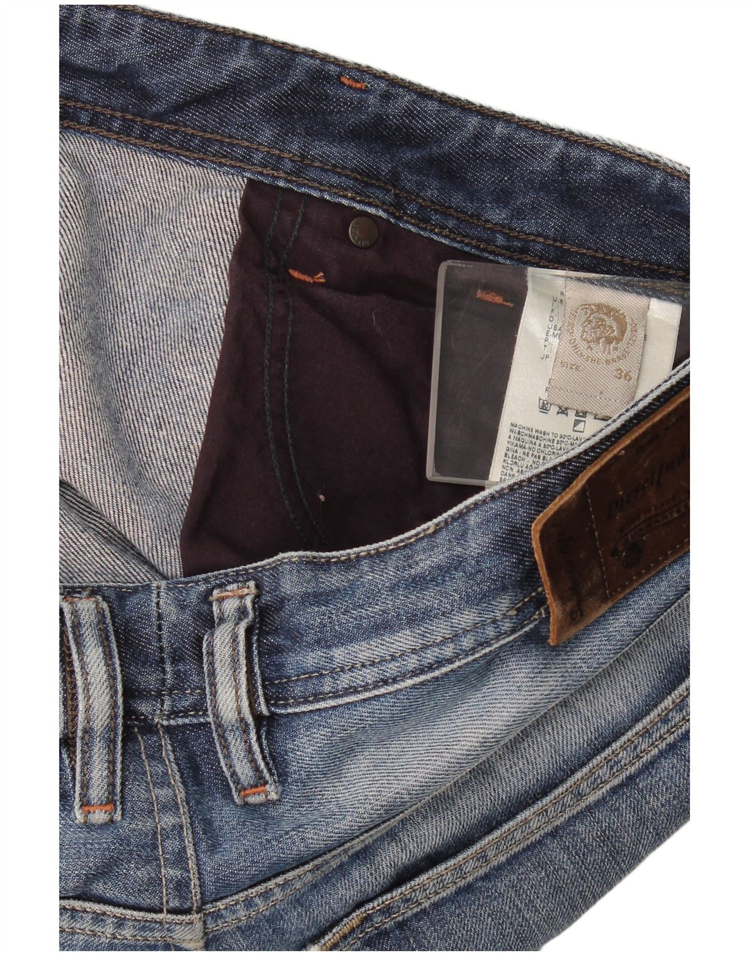 Diesel Straight Jeans til mænd W36 L31 Blå Bomuld
