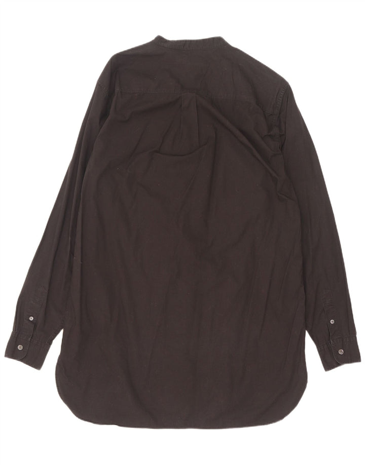 All Saints Herre Longline skjorte Medium Sort Bomuld