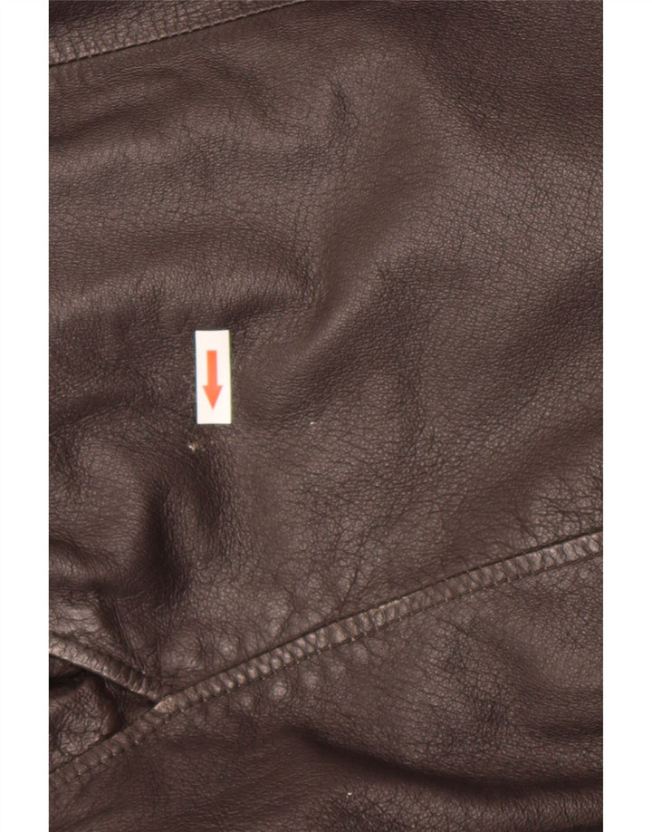 Guess Herre Læderjakke UK 38 Medium Brun Læder