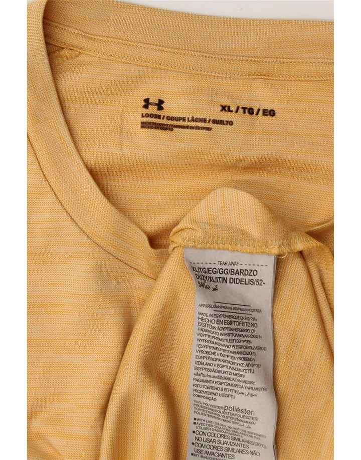 Under Armour Herre T-Shirt Top XL Gul Polyester