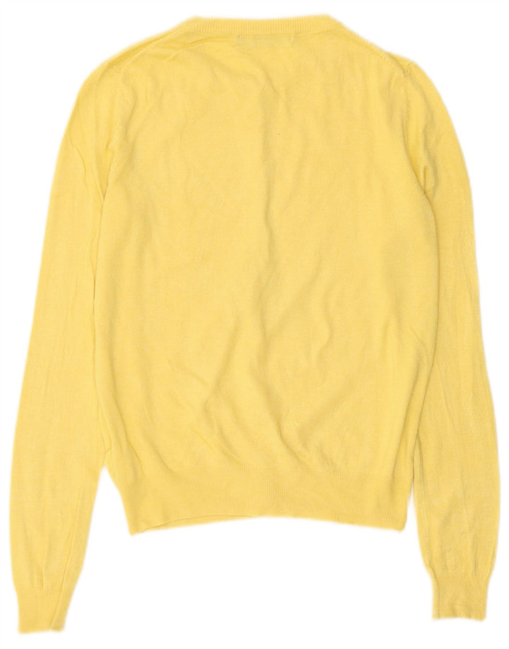 Marks & Spencer Dame Cardigan Sweater UK 8 Small Yellow Viscose