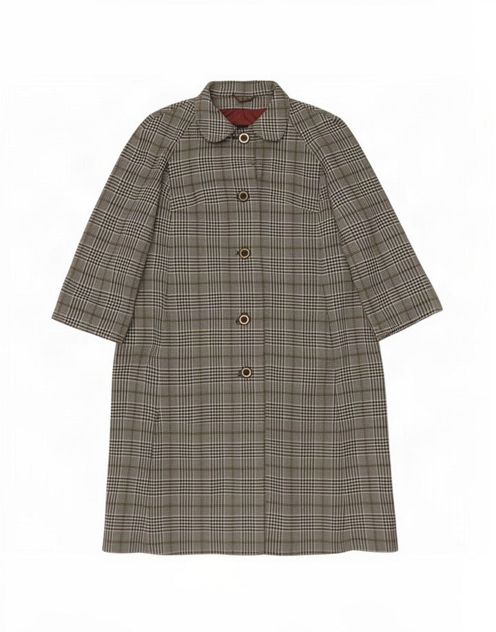 Aquascutum overfrakke til kvinder UK 14 Medium Grey Houndstooth