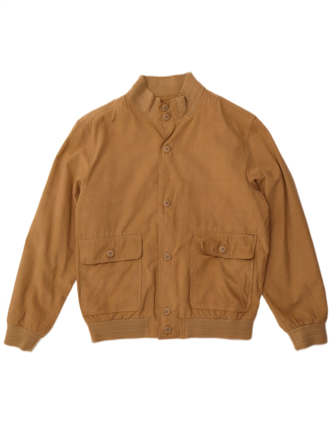 Vintage Bomberjakke til mænd UK 38 Medium Beige Polyester