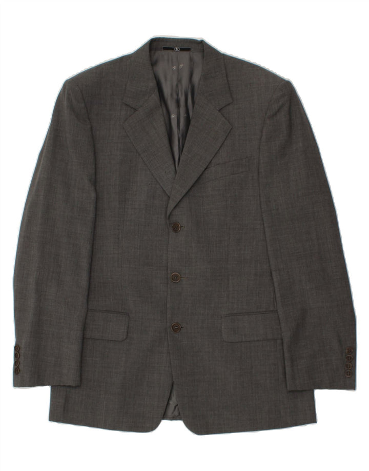 VALENTINO Herre 3-knap 2-delt sæt IT 48 Medium W38 L32 Grå Virgin Wool