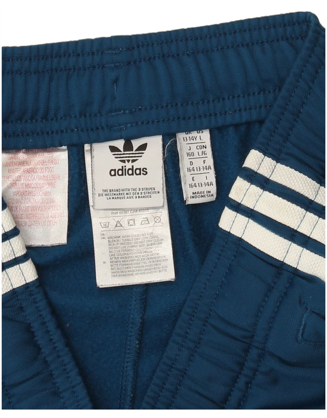 Adidas Boys Sports Shorts 13-14 år Blå polyester