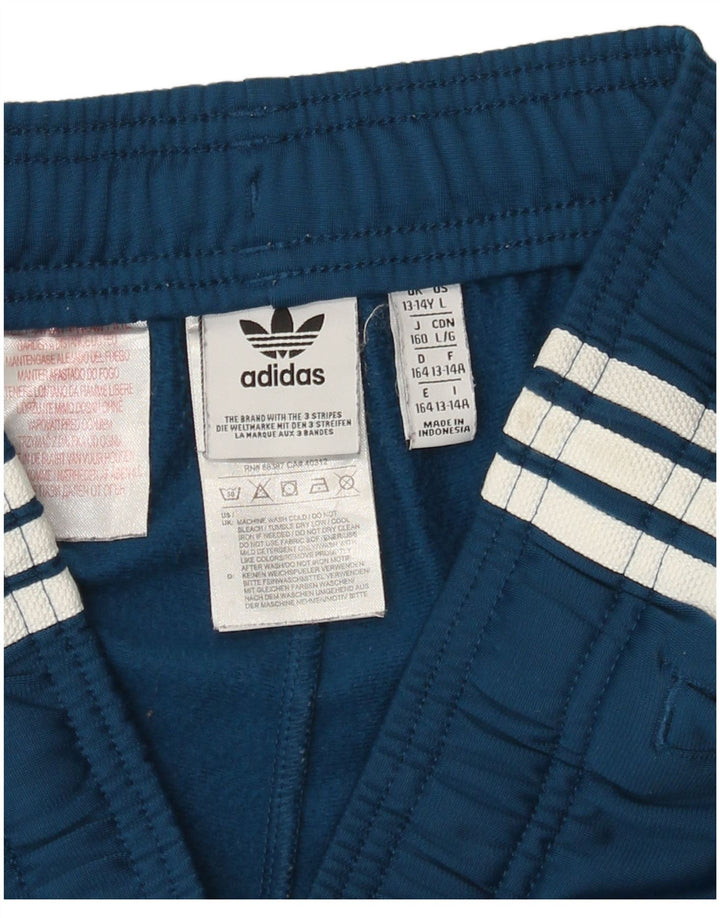 Adidas Boys Sports Shorts 13-14 år Blå polyester