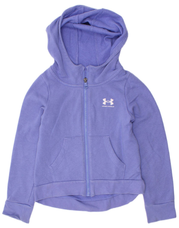 Under Armour piger hættetrøje med lynlås 6-7 år XS Lilla bomuld