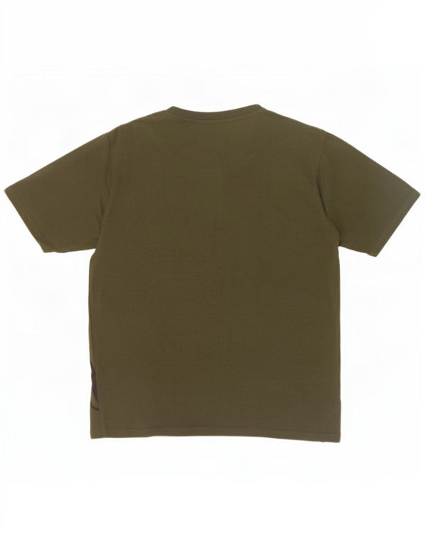 AUSTRALIAN L'ALPINA Herre grafisk T-shirt Top Stor Khaki Bomuld