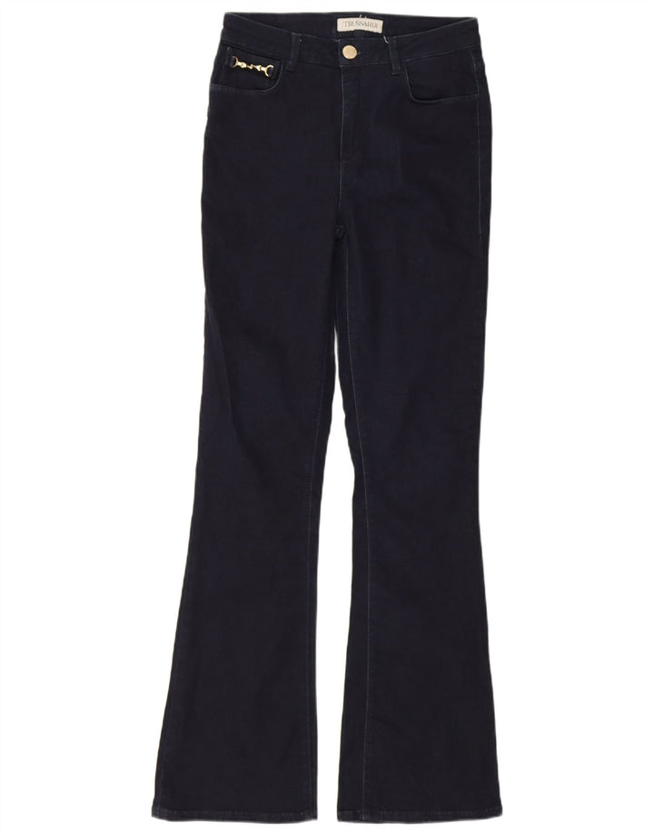Trussardi Dame Flared Jeans W26 L31 Marineblå Bomuld