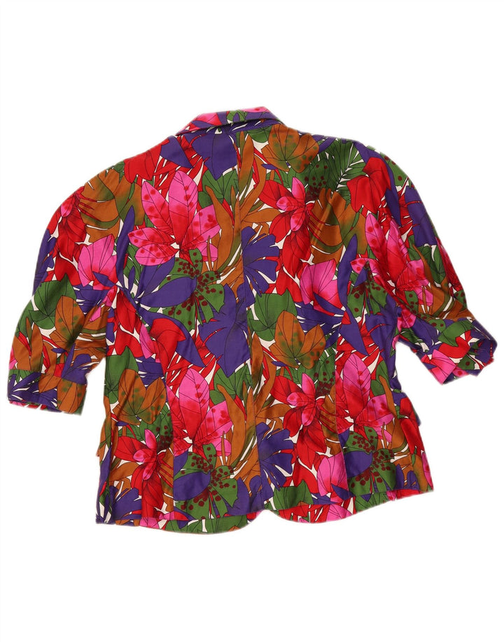Michael H. Dame 1-knap blazerjakke US 16 2XL Flerfarvet blomster