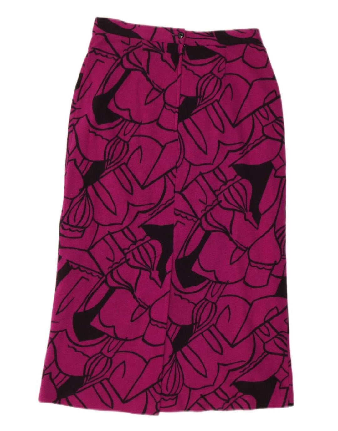 VINTAGE Womens Graphic Knit Straight Skirt IT 44 Medium W26  Pink