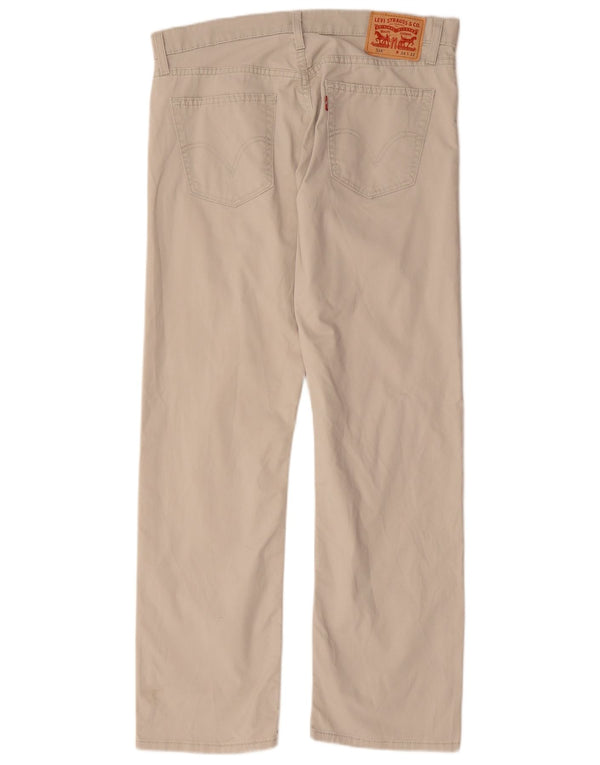 Levi's Herre 514 Straight Casual Bukser W34 L32 Hvid Bomuld