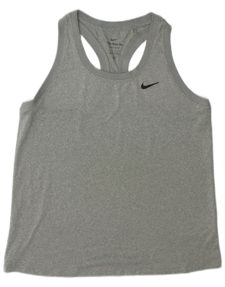 Nike Herre Dri Fit Vest Top Stor Grå Polyester