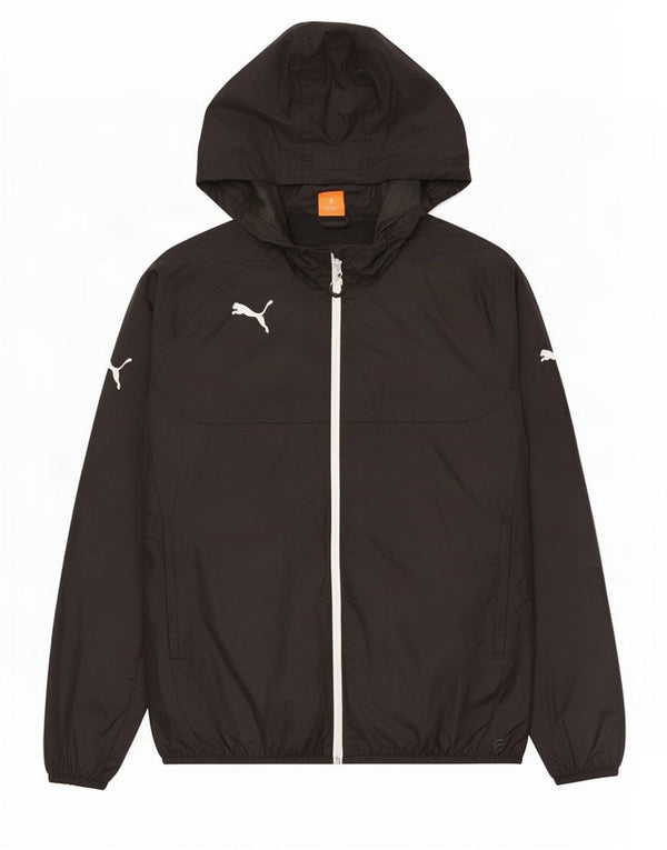 Puma Mens Hooded Rain Jacket UK 42 XL Black Nylon