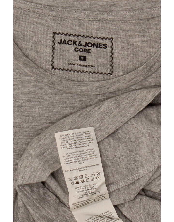 Jack & Jones Herre T-shirt Top Lille grå Flecked Bomuld