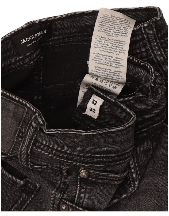 Jack & Jones Herre GLENN Slim Jeans W32 L32 Grå Bomuld