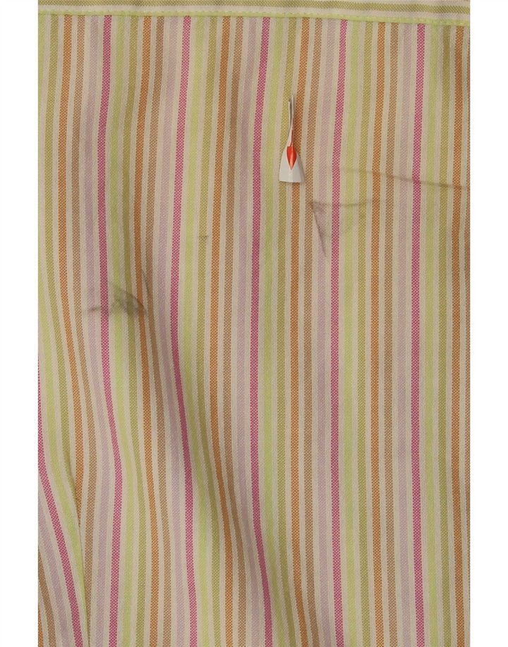 Slam Dameskjorte UK 14 Stor Beige Stribet Bomuld