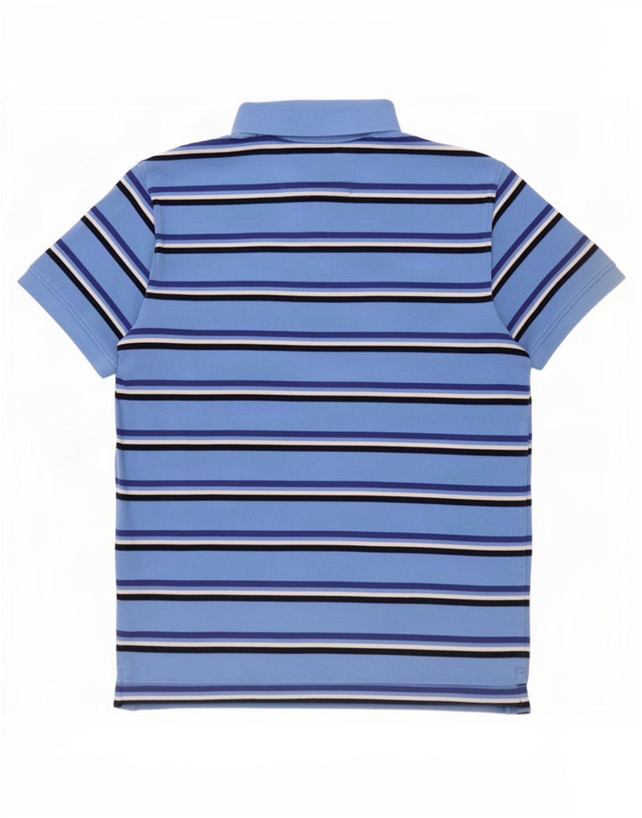 Besætningstøj Herre poloshirt Medium blå stribet bomuld