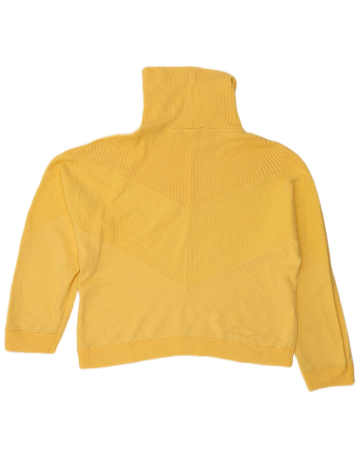 Vintage Womens Crop Oversized rullehals sweater EU 44 XL gul